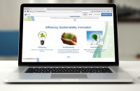 Desktop "Solutions" screen AET site
